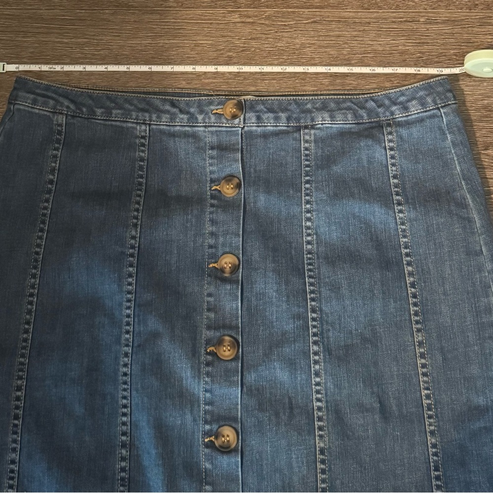 DownEast Blue Denim Skirt - knee length - Picture 6 of 7